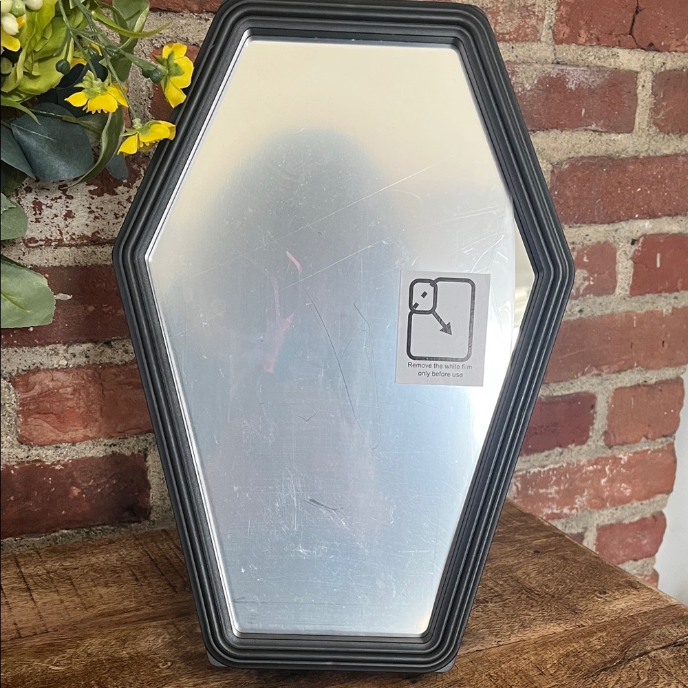 Martha Stewart Coffin-Shaped Black Wall Mirror
